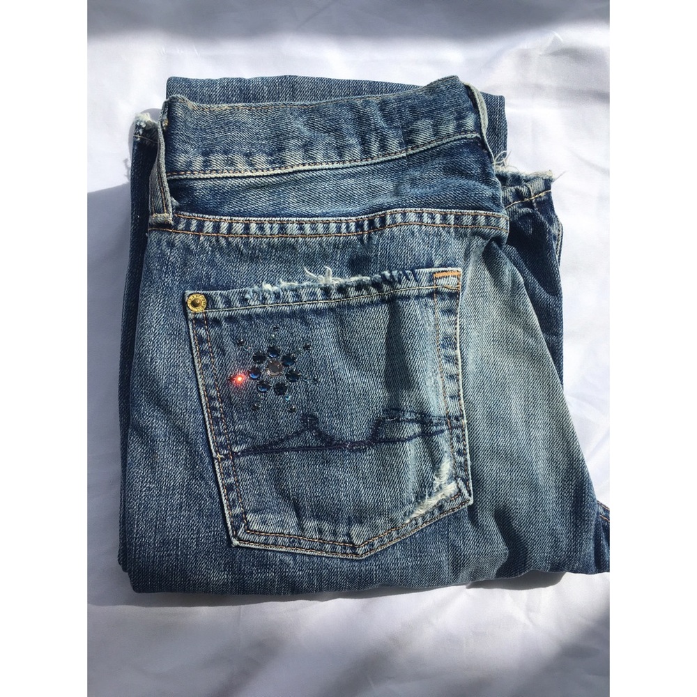 7 FOR ALL MANKIND DISTRESSED JEANS - Picture 2 of 8